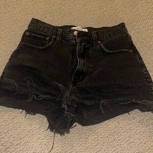 Abercrombie high rise cut off shorts